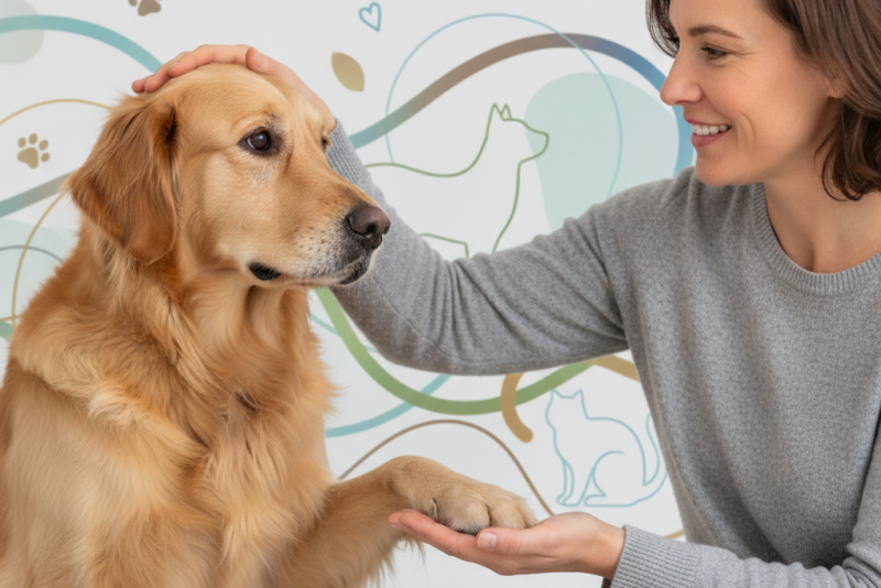 Entenda o significado do gesto do cão ao colocar a pata no tutor