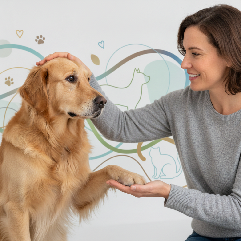 Entenda o significado do gesto do cão ao colocar a pata no tutor