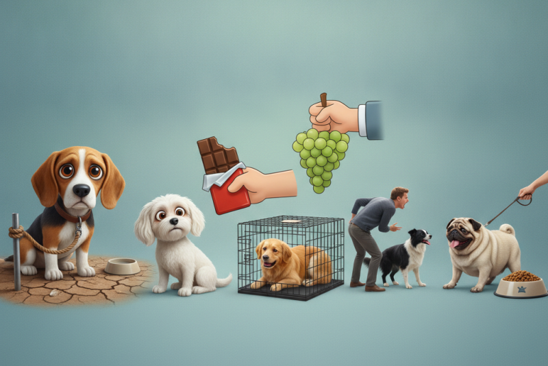 Práticas a serem evitadas por tutores de cães